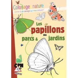 Coloriage nature : les papillons des parcs et jardins